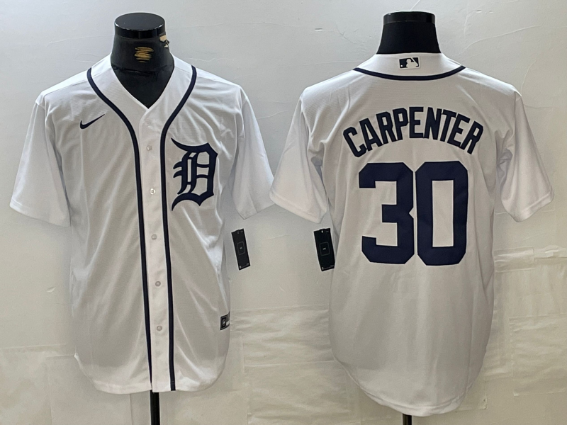 Men's Detroit Tigers Kerry Carpenter #30 White Jersey